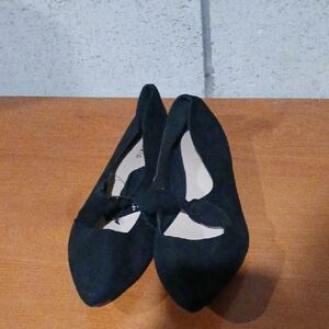 Torrid Black Pointy Mary Jane Flats with Bow Strap Womens Size 11 (B5)